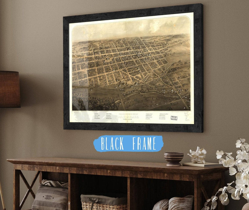 Birds Eye View Of The City Of Marshall Calhoun Co Michigan State of Michigan