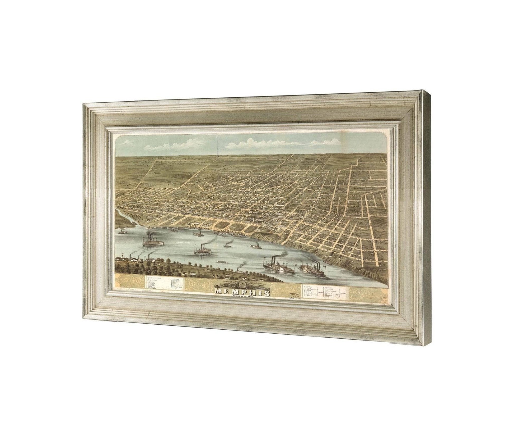 Birds Eye View Of The City Of Memphis Tennessee 1870  State Of Tennessee