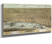 Birds Eye View Of The City Of Memphis Tennessee 1870  State Of Tennessee