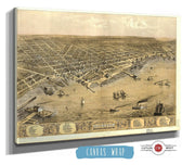 Birds Eye View Of The City Of Muskegon Muskegon Co Michigan 1868 State of Michigan