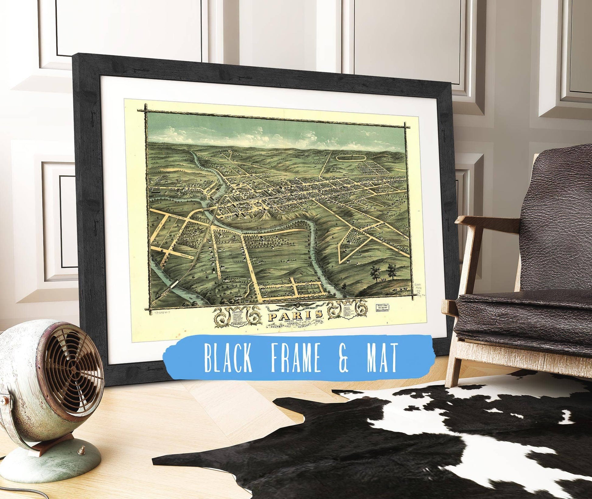 Birds Eye View Of The City Of Paris Bourbon County Kentucky 1870 State of Kentucky