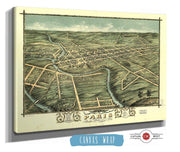 Birds Eye View Of The City Of Paris Bourbon County Kentucky 1870 State of Kentucky