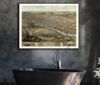 Birds Eye View Of The City Of Peru Miami Co Indiana 1868 State of Indiana