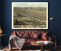 Birds Eye View Of The City Of Peru Miami Co Indiana 1868 State of Indiana