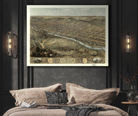 Birds Eye View Of The City Of Peru Miami Co Indiana 1868 State of Indiana