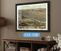 Birds Eye View Of The City Of Peru Miami Co Indiana 1868 State of Indiana