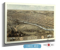 Birds Eye View Of The City Of Peru Miami Co Indiana 1868 State of Indiana