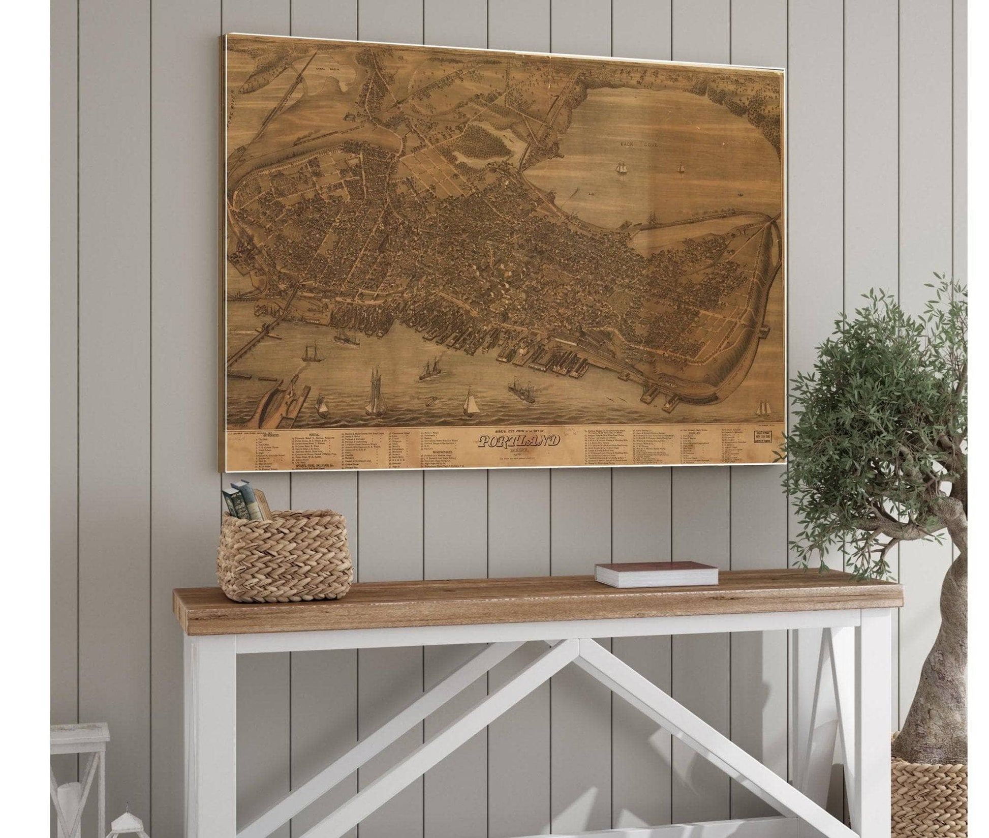 Birds Eye View Of The City Of Portland Maine 1876  State Of Maine
