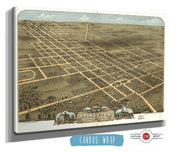 Birds Eye View Of The City Of Princeton Bureau County Illinois 1870 State of Illinois