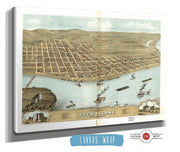 Birds Eye View Of The City Of Rock Island Rock Island County Illinois 1869 State of Illinois