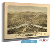 Birds Eye View Of The City Of Saint Peter Nicollet County Minnesota 1870 State of Minnesota