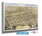 Birds Eye View Of The City Of Sandwich De Kalb County Illinois 1869 State of Illinois