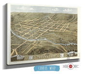 Birds Eye View Of The City Of Titusville Crawford County Pennsylvania 1871 State of Pennsylvania