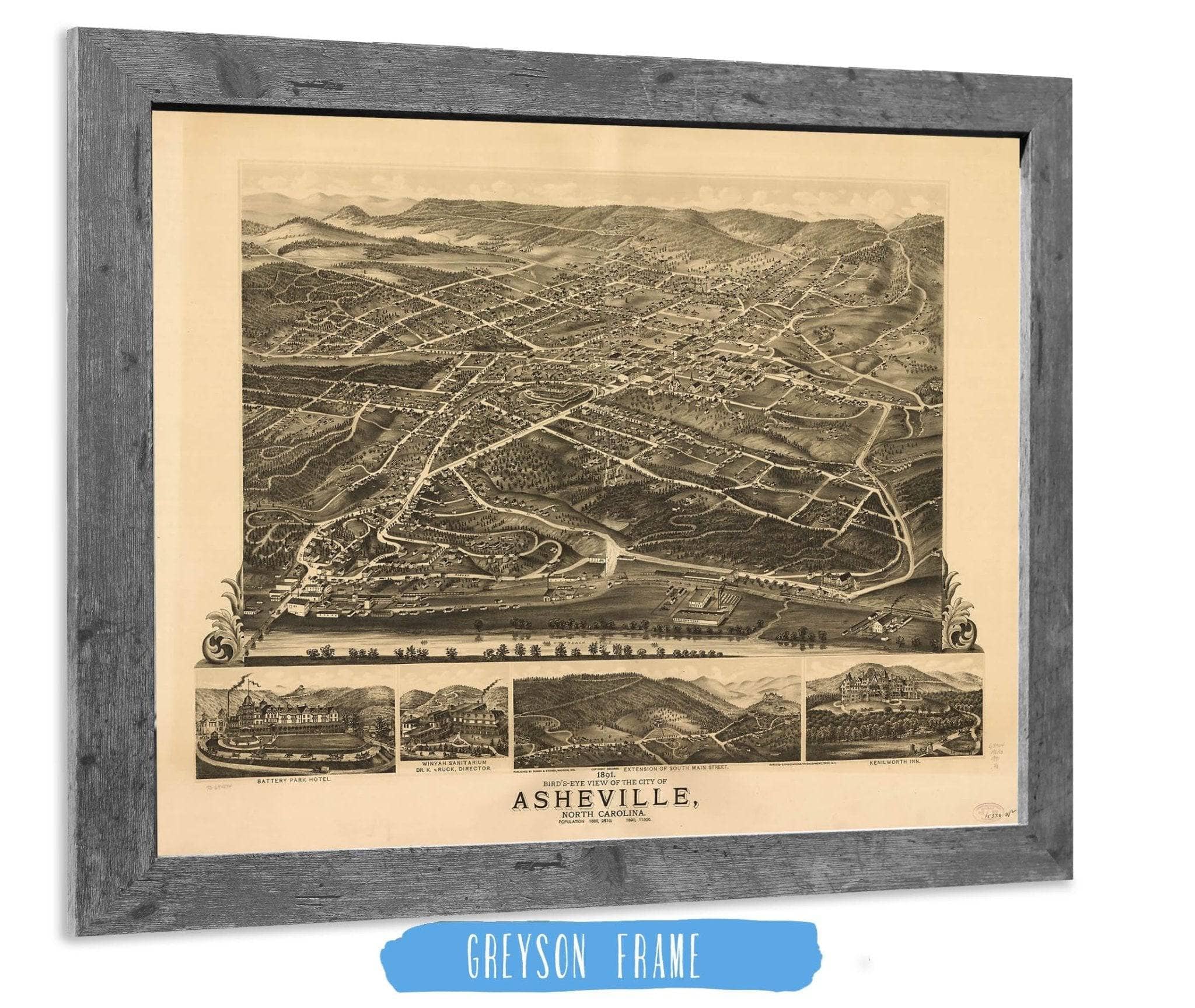 Birds Eye View Of The City Of Wheeling West Virginia 1870 State of West Virginia
