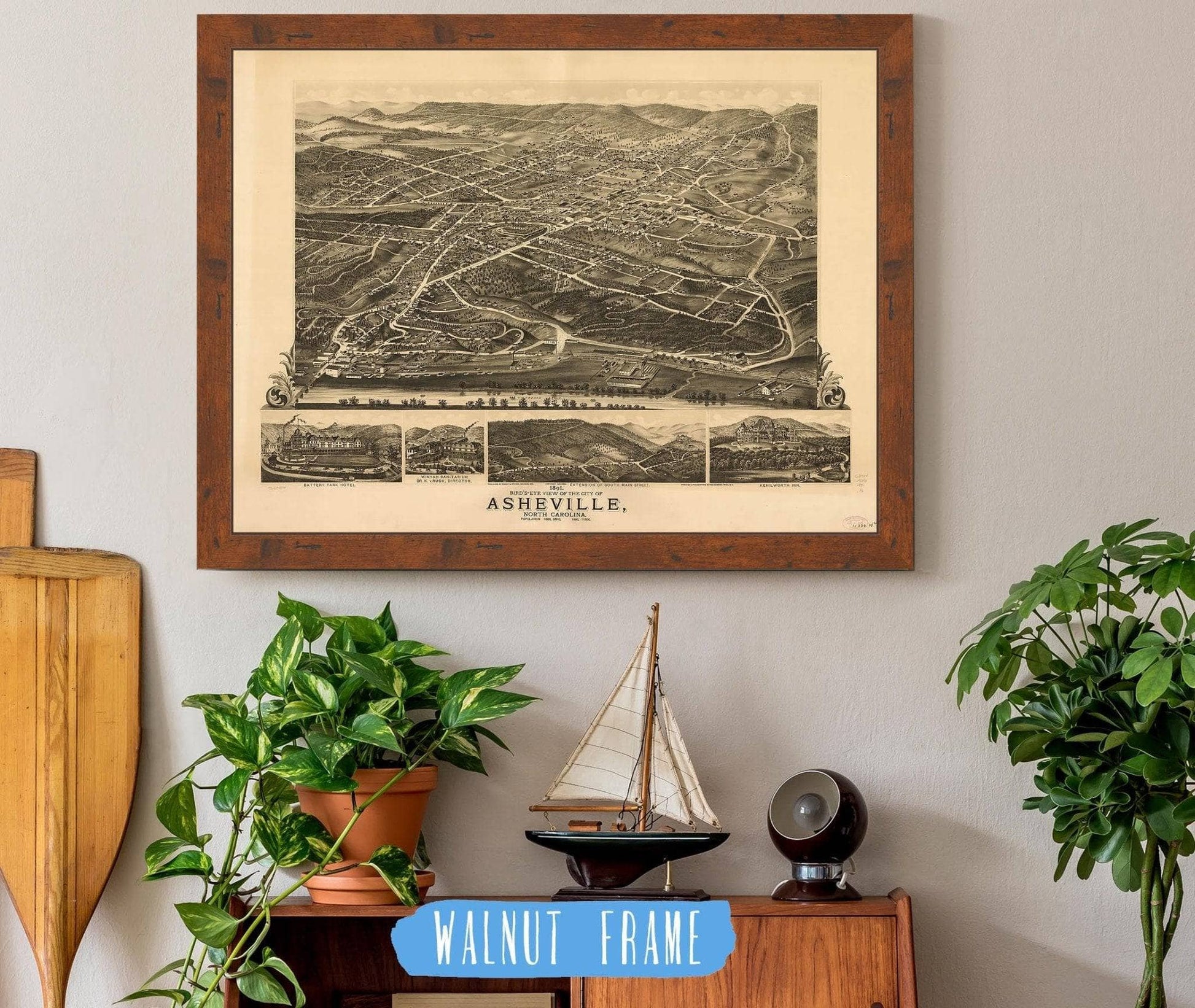 Birds Eye View Of The City Of Wheeling West Virginia 1870 State of West Virginia
