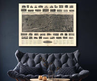 Birds Eye View Of Torrington Connecticut 1907 State of Connecticut