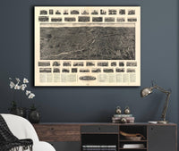 Birds Eye View Of Torrington Connecticut 1907 State of Connecticut