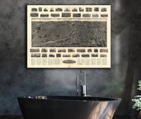 Birds Eye View Of Torrington Connecticut 1907 State of Connecticut