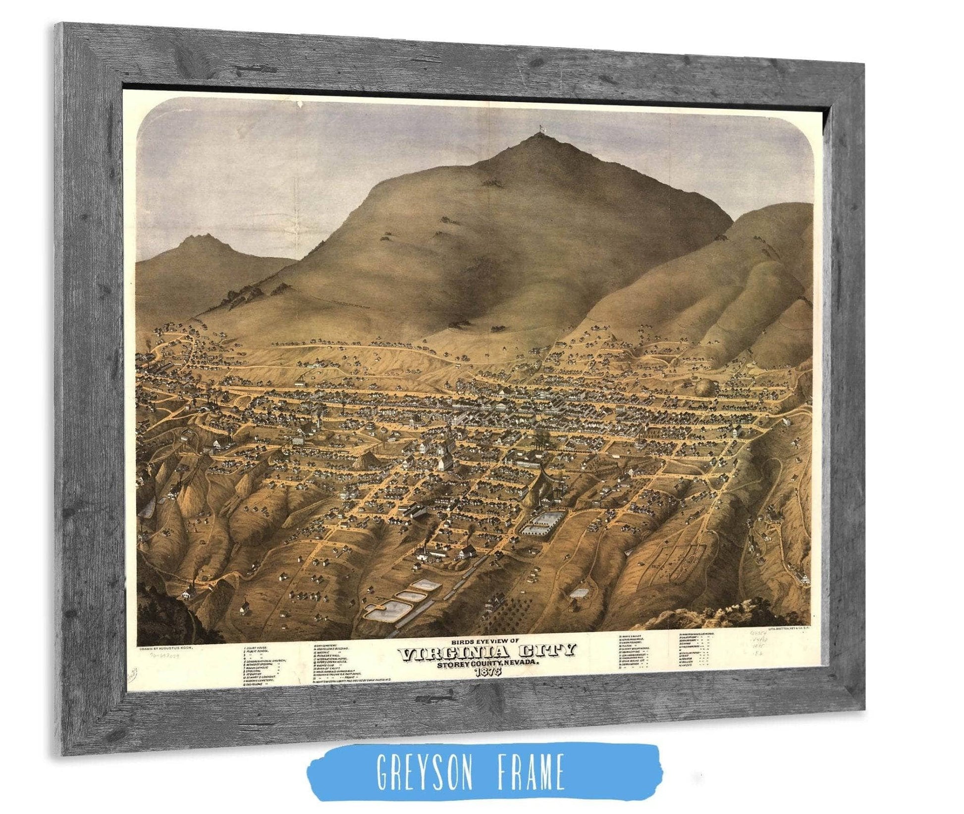 Birds Eye View Of Virginia City Storey County Nevada State of Nevada