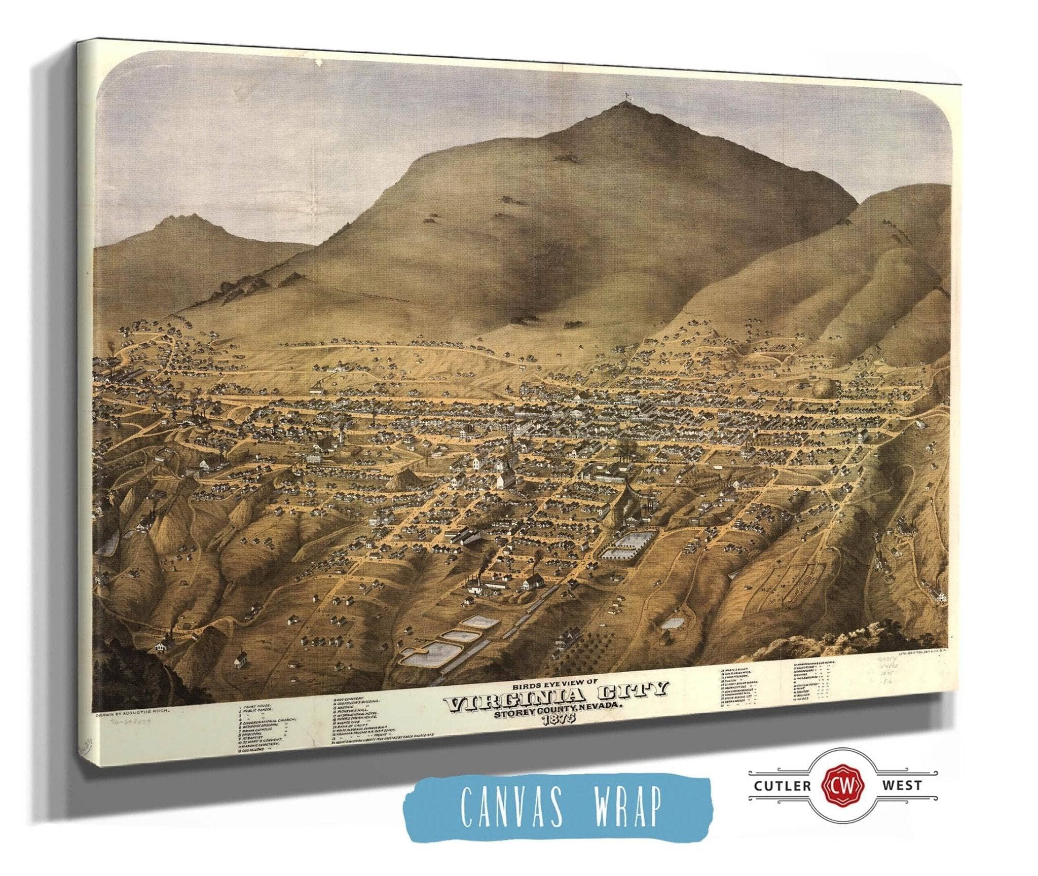 Birds Eye View Of Virginia City Storey County Nevada State of Nevada