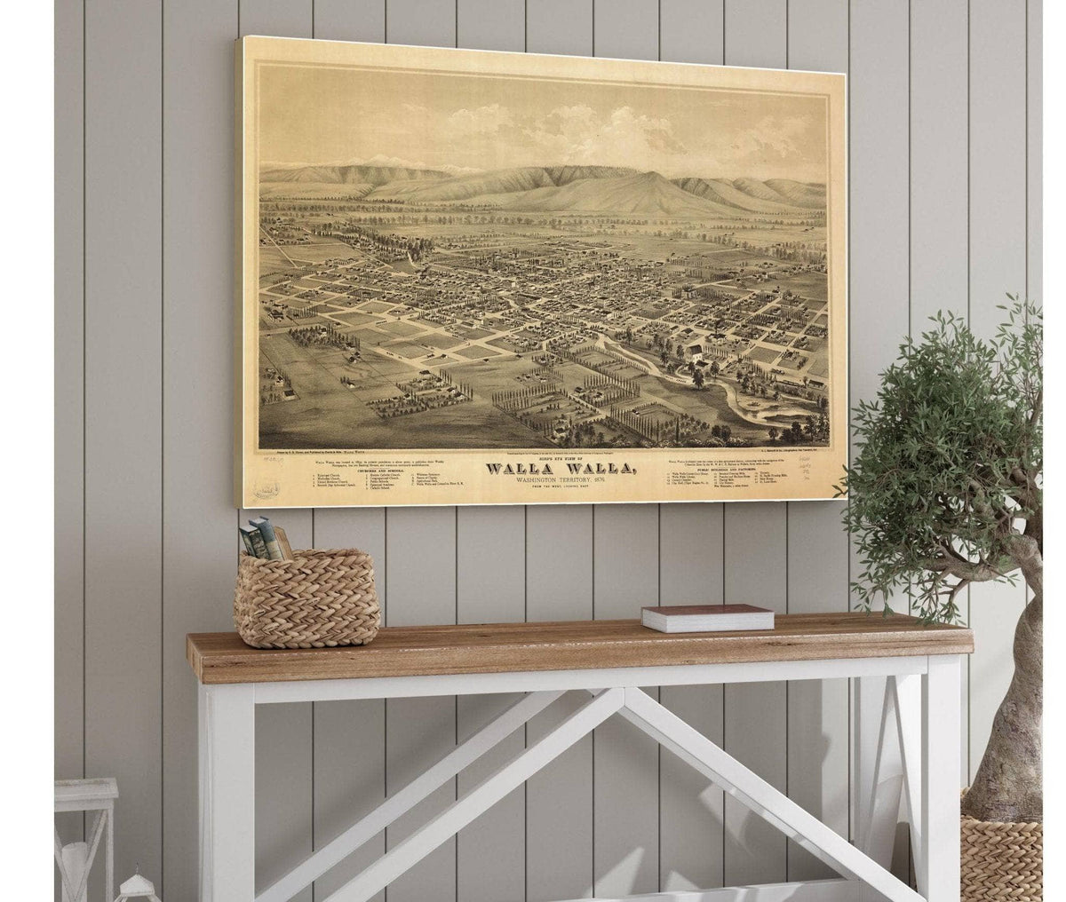 Birds Eye View Of Walla Walla Washington Territory 1876  State Of Washington