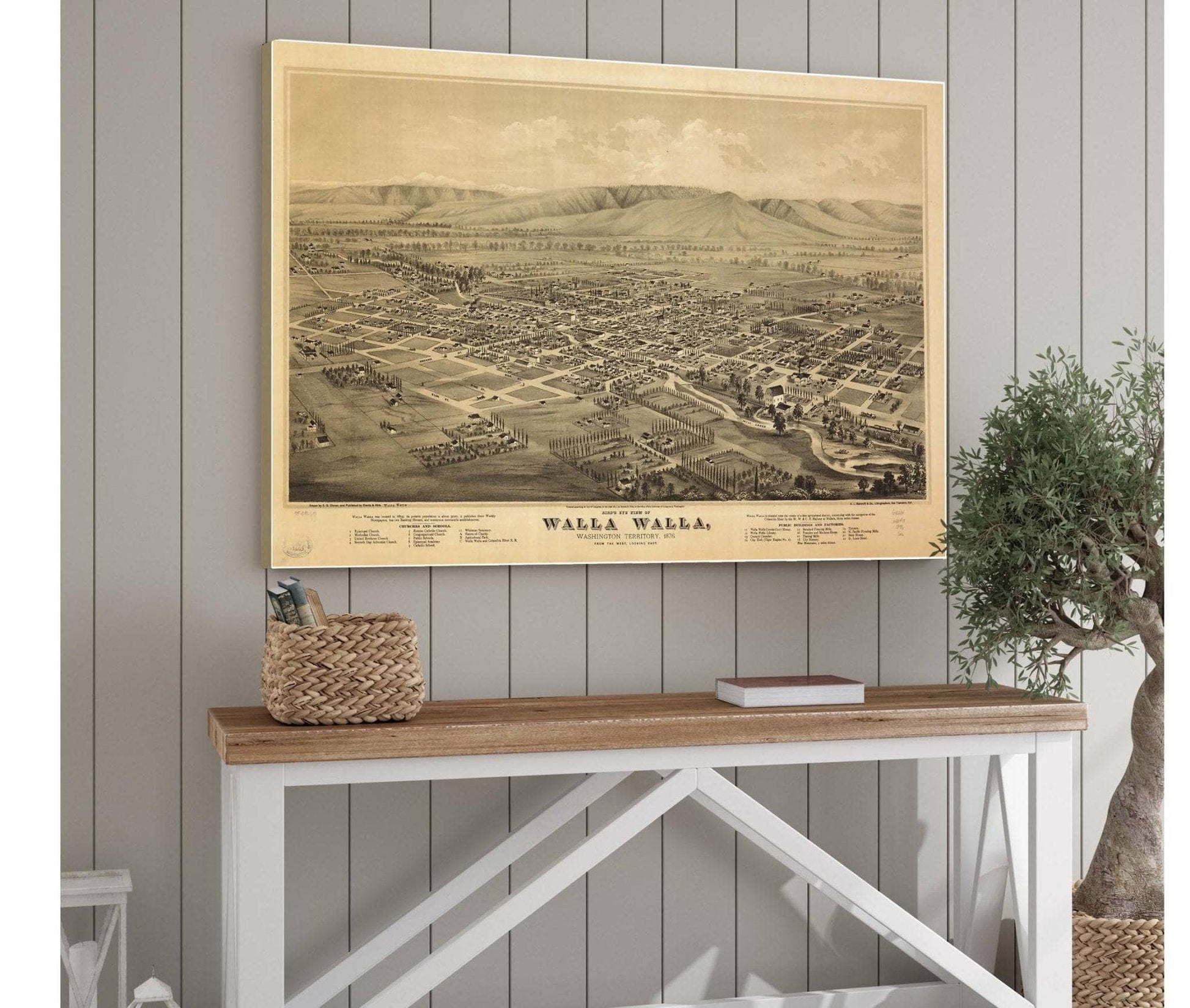 Birds Eye View Of Walla Walla Washington Territory 1876  State Of Washington