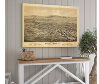 Birds Eye View Of Walla Walla Washington Territory 1876  State Of Washington