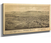 Birds Eye View Of Walla Walla Washington Territory 1876  State Of Washington