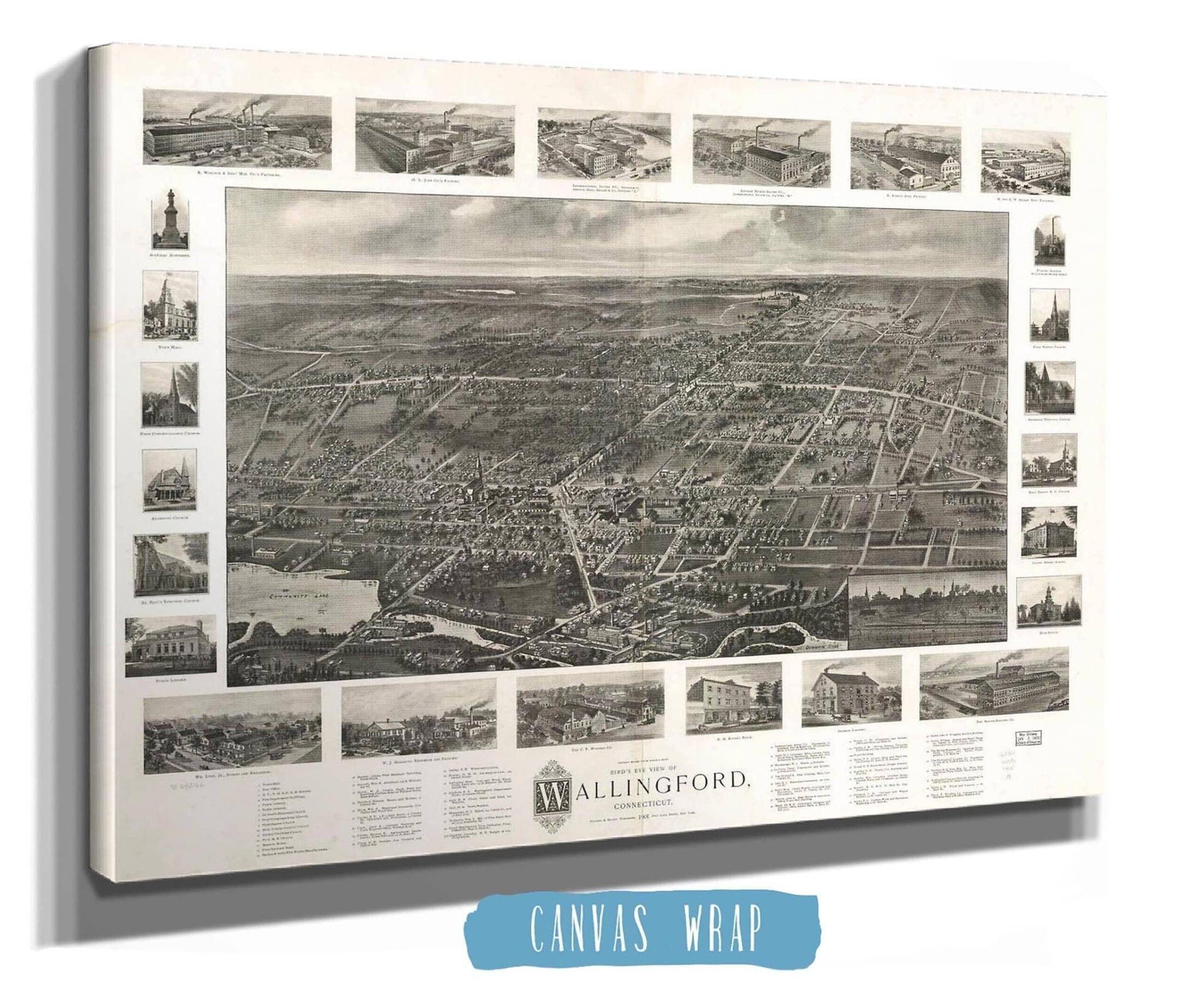 Birds Eye View Of Wallingford Connecticut State of Connecticut