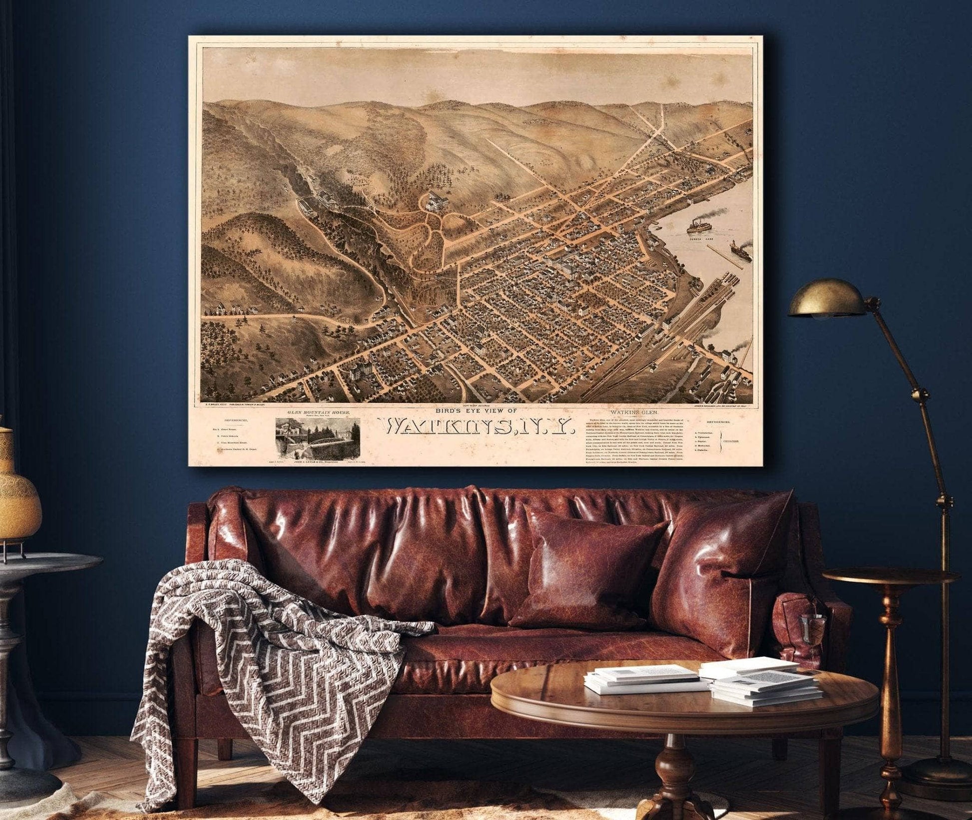 Birds Eye View Of Watkins Ny State of New York