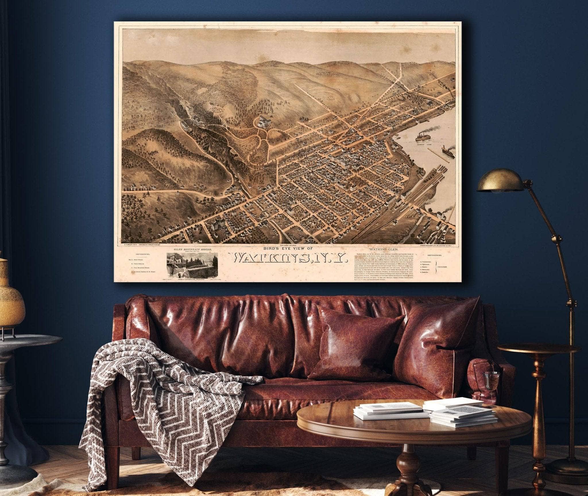 Birds Eye View Of Watkins Ny State of New York