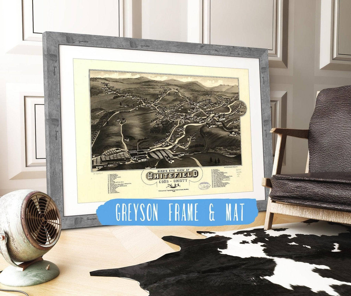 Birds Eye View Of Whitefield Coos County Nh 1883 State of New Hampshire