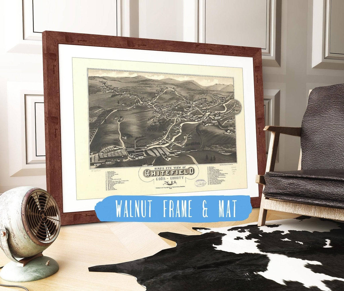 Birds Eye View Of Whitefield Coos County Nh 1883 State of New Hampshire