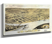 Birds Eye View Of Wyandotte Wyandotte Co Kansas 1869  State Of Kansas