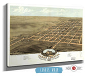 Birds Eye View Of Young America Warren County Illinois 1869 State of Illinois