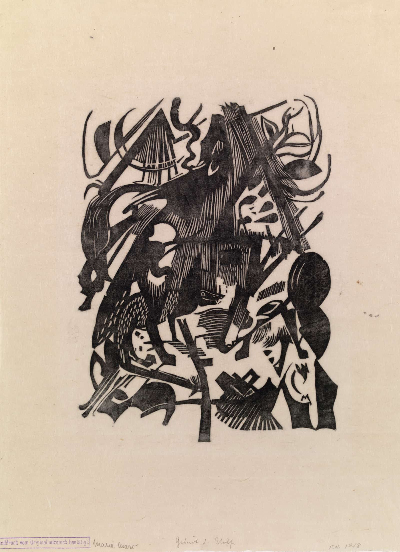 Birth Of The Wolves by Franz Marc