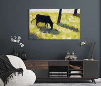 Black Cow In A Meadow by Georges Seurat