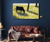 Black Cow In A Meadow by Georges Seurat