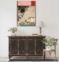 Black Monster Attacking A Carpenters Wife In Kanda by Tsukioka Yoshitoshi