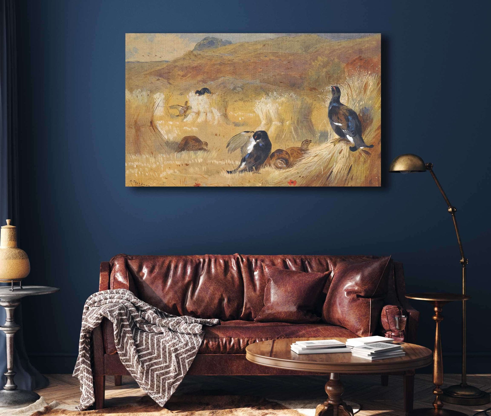 Blackcock In A Field by Archibald Thorburn