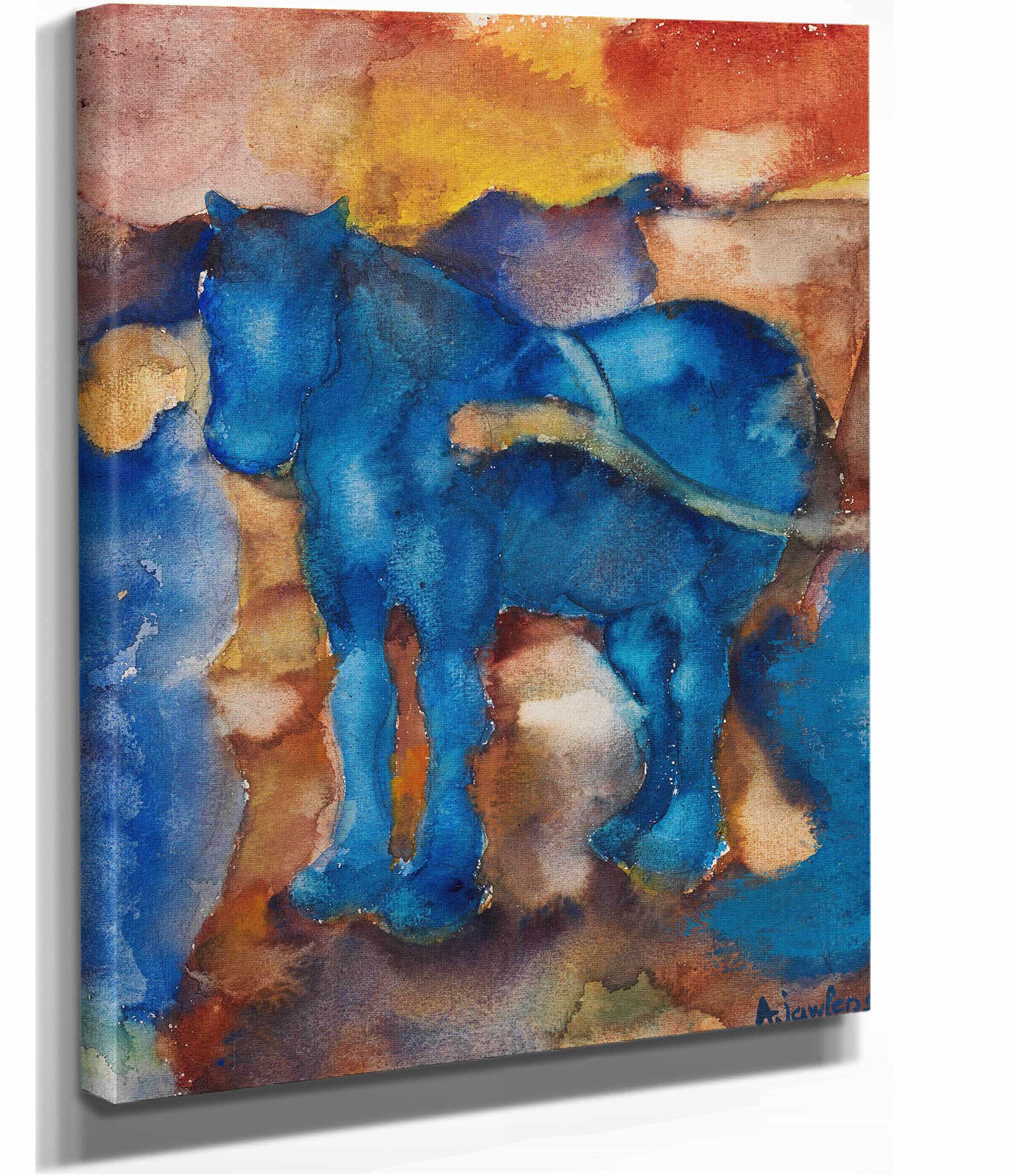 Blaues Pferd by Alexej Von Jawlensky