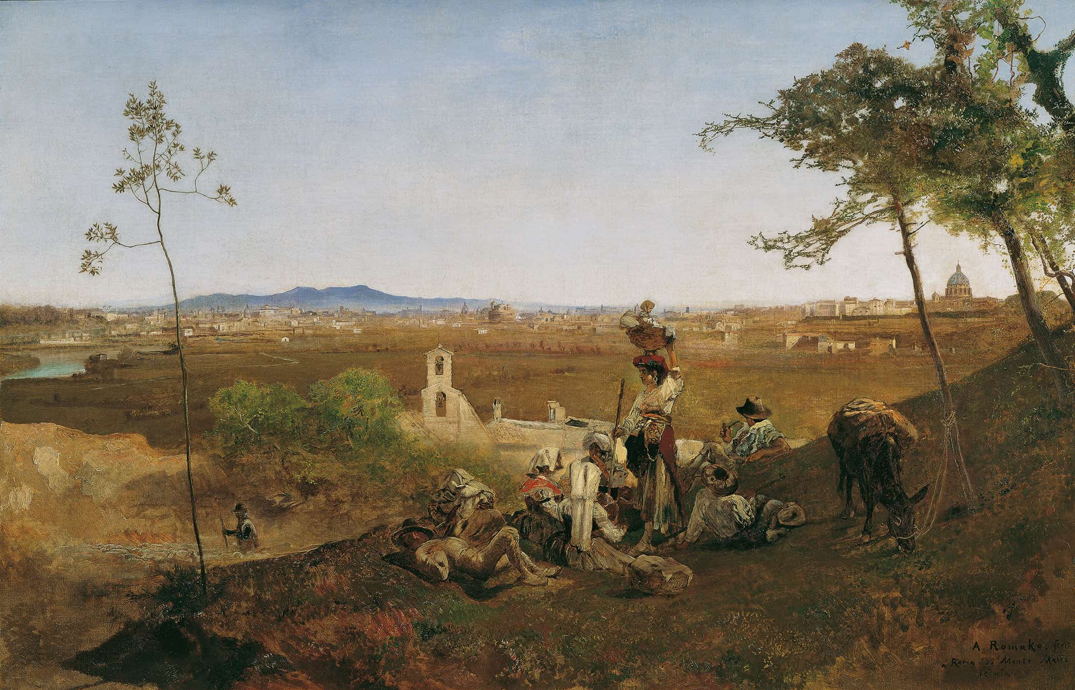 Blick Auf Rom Vom Monte Mario by Anton Romako