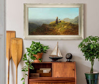 Blick Ins Tal Zwei Madchen Auf Einer Alpe by Carl Spitzweg