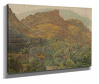 Blick Zur Bergstadt Mola Bei Taormina by Ferdinand Georg Waldmuller