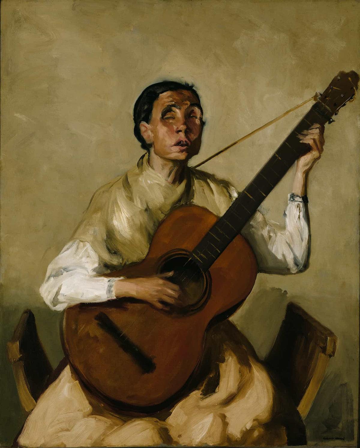 Blind Spanish Singer by Robert Henri