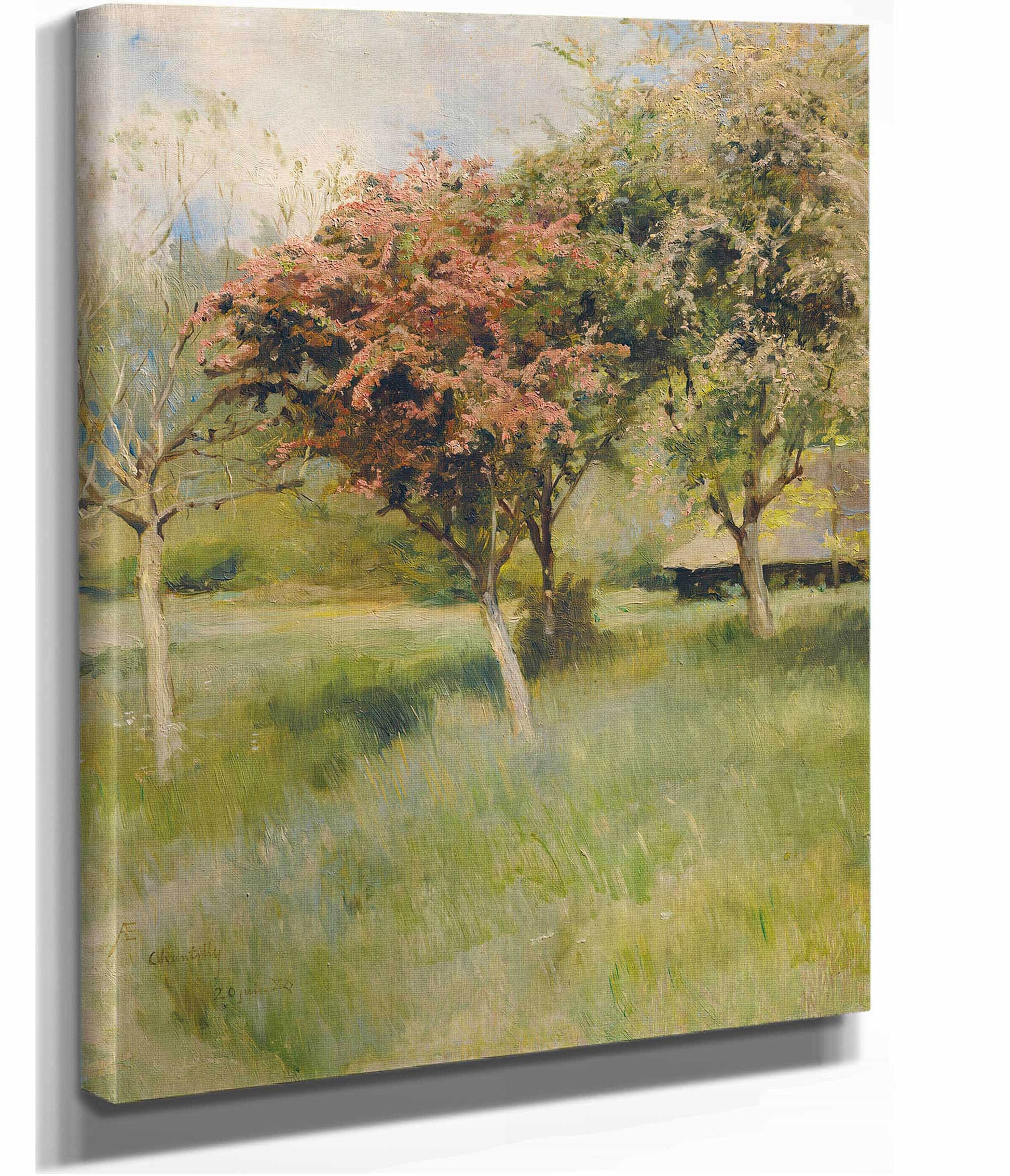 Blommande Hagtorn Vy Fran Chantilly by Albert Edelfelt