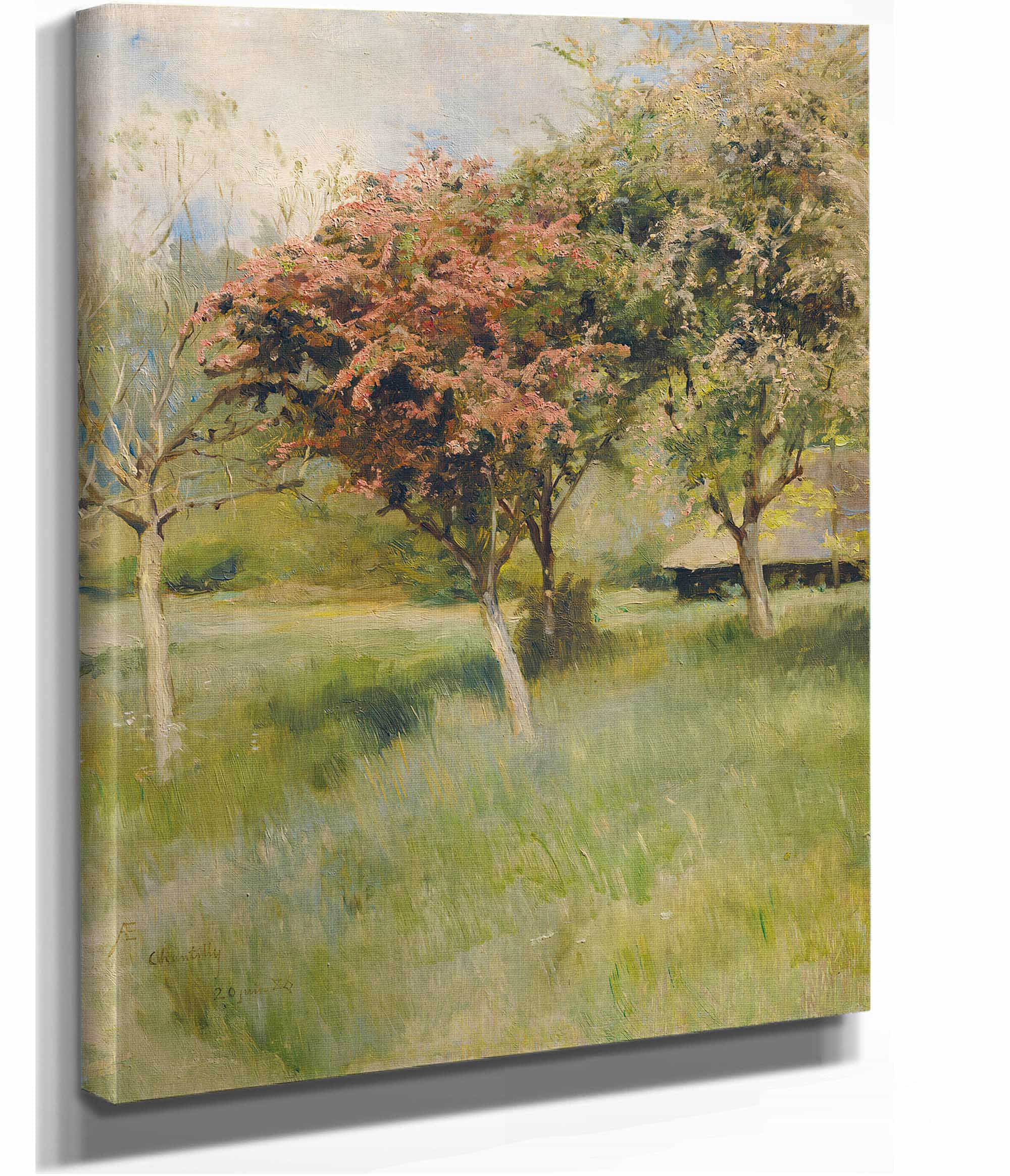 Blommande Hagtorn Vy Fran Chantilly by Albert Edelfelt