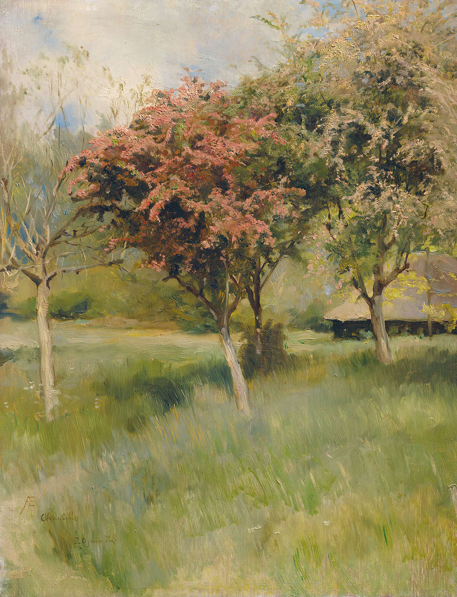 Blommande Hagtorn Vy Fran Chantilly by Albert Edelfelt