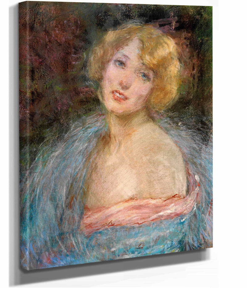 Blonde Girl With Boa by Alice Pike Barney