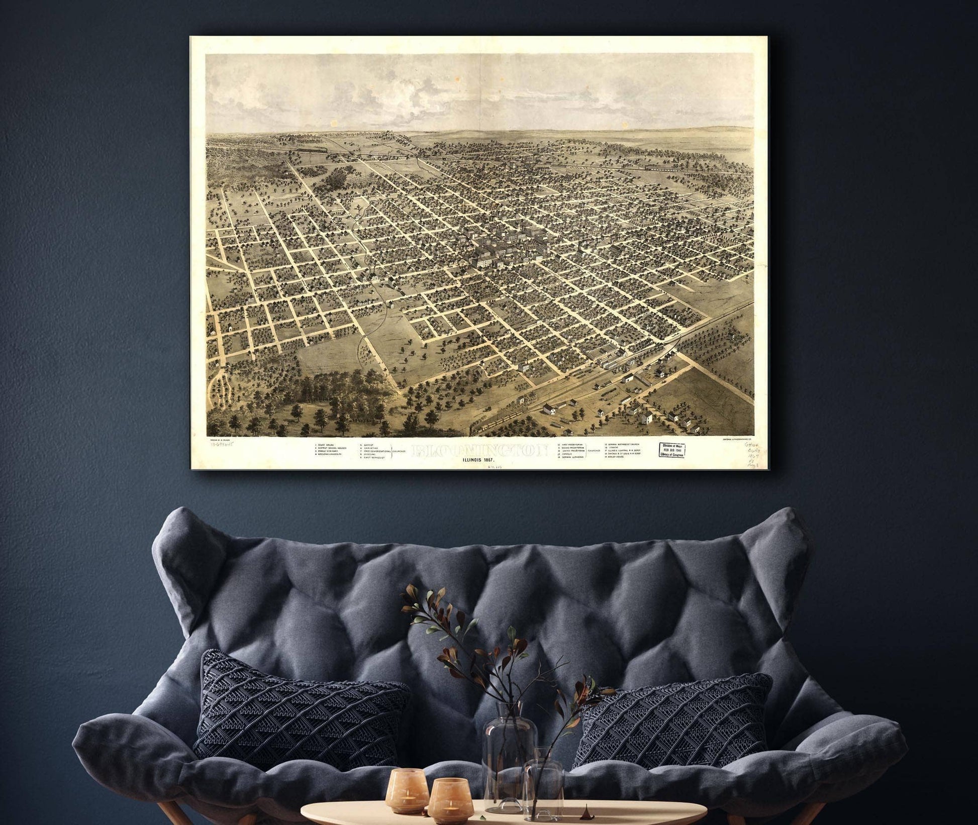 Bloomington Illinois 1867 State of Illinois